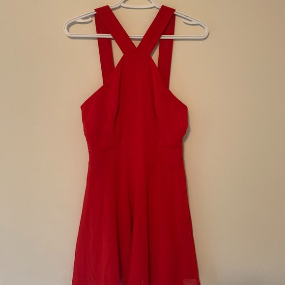 Charlotte Russe Red Chiffon Dress - Picture 1 of 2